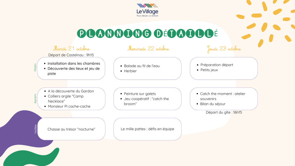 mini camp bilingue Montessori